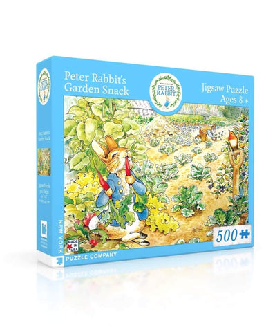 New York Puzzle Company - Beatrix Potter Peter Rabbit's Garden Snack - 500 Piece Jigsaw Puzzle for Family Game Nights by Beatrix Potter