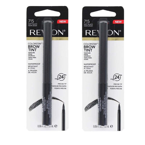 Pack of 2 Revlon Colorstay Brow Tint, Soft Black 715