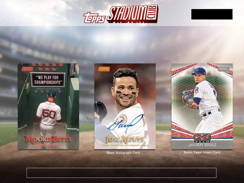 Topps 2019 Stadium Club Baseball Blaster Box (8 Packs/5 Cards)