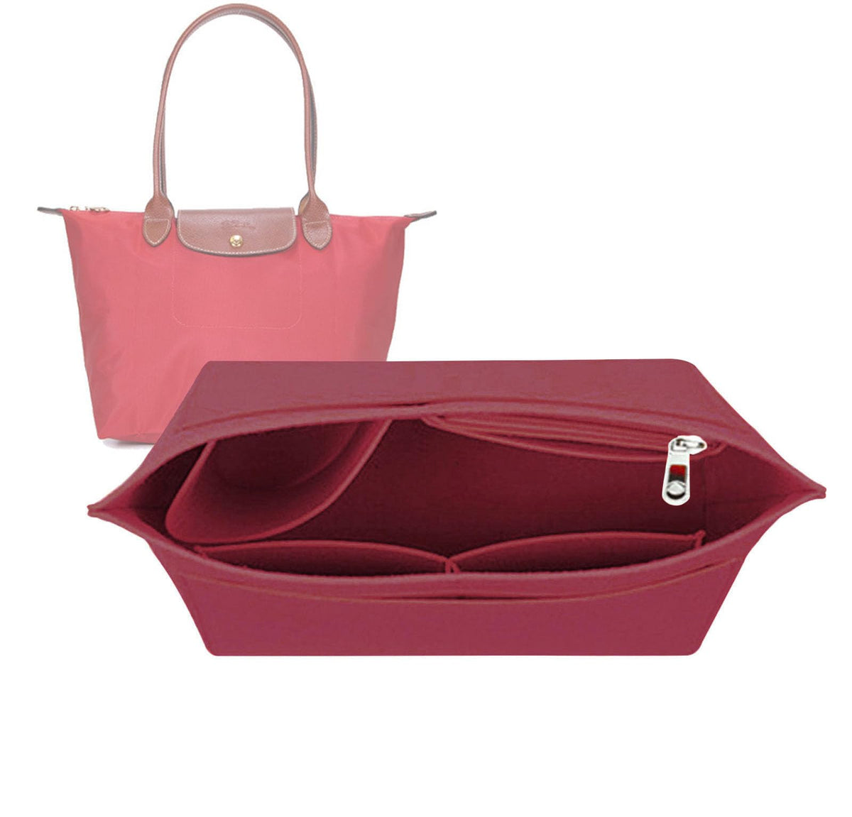 Lckaey Purse Organizer Insert for lle pliage organizer insert(Large) Handbags Organizer 1012claret2-M