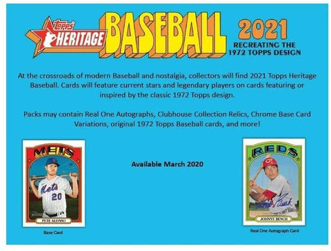 Topps 2021 Heritage Baseball Retail Fat Pack (Set of 3)