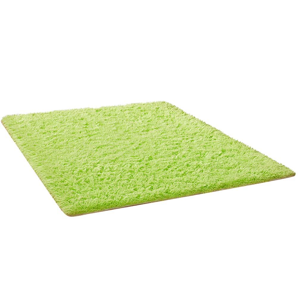 Kekon Ultra Soft Indoor Modern Square Area Rugs Fluffy Non-Slip Floor Carpets Silky Mat for Living Room Bedroom Kids and Baby Room Nursery and Pet, 1.3*1.3ft, Green-2