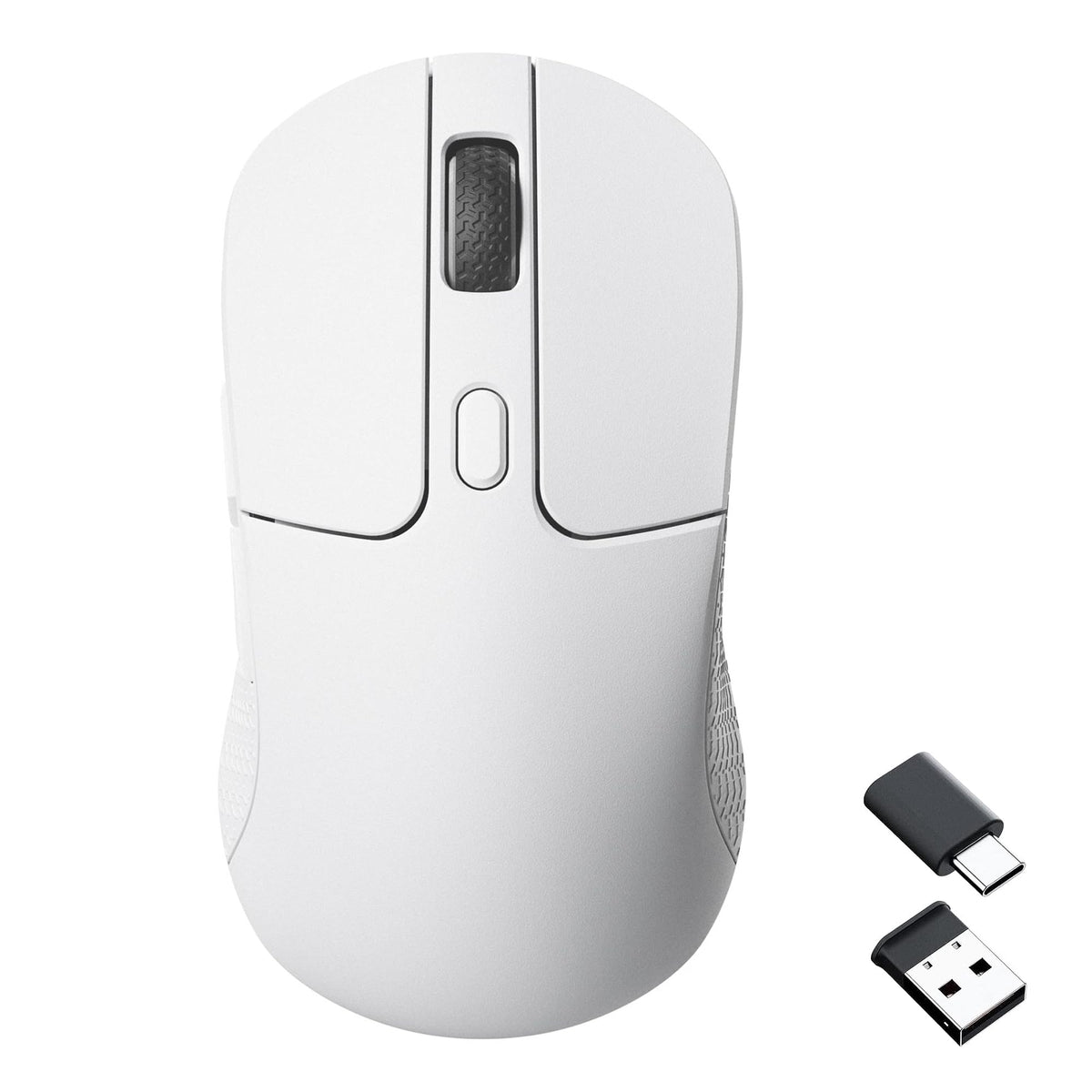 Keychron M3 Wireless Gaming Optical Mouse, Tri-Mode 2.4 GHz/Bluetooth 5.1/Wired, PixArt PAW 3395 sensor, 26000 DPI, LED RGB Backlit,79g Lightweight Programmable Macro Button for Windows PC/Mac - White