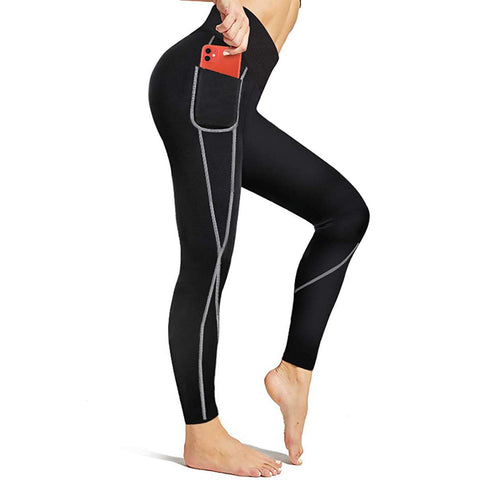 Gotoly Slimming Pants Neoprene Hot Sweat Sauna Capris Leggings Body Shapers (Black, XX-Large)