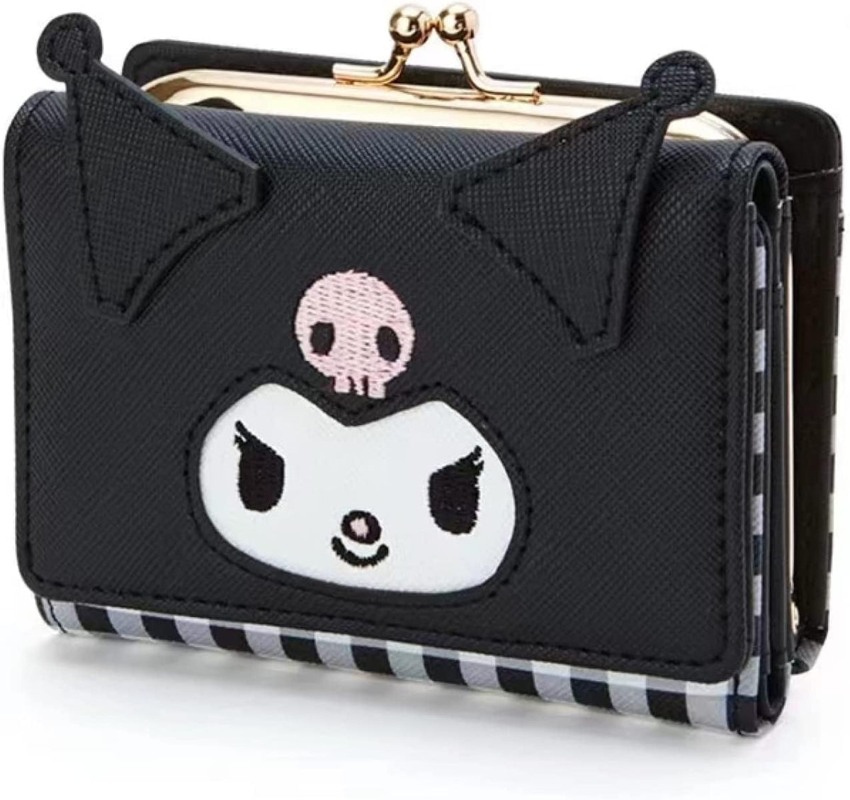 Cute Coin Purses for Girls Kawaii Wallet Cartoon Trifold Wallets for Japanese Anime Fans, Black, Decoration