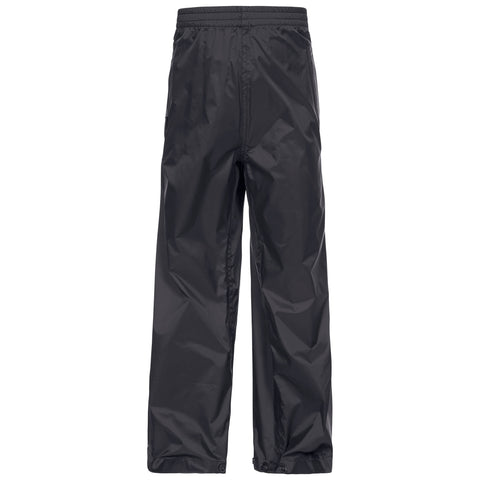 Trespass Kids Qikpac Waterproof Packaway Over Trousers - Black - 11-12 Yrs