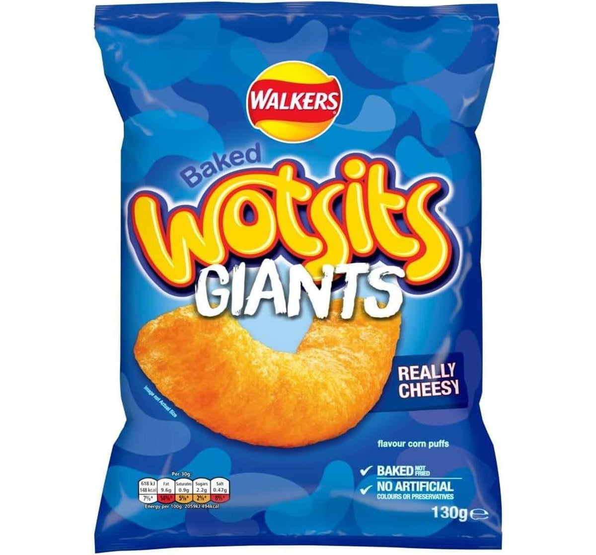 Walkers Wotsits Giants Really Cheesy Vegetarian Baked Snacks 130 g