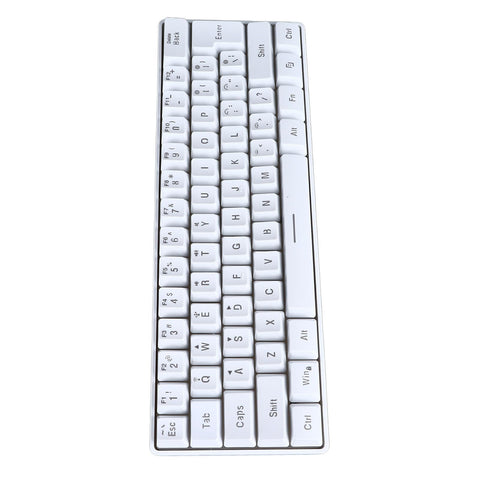 Zunate RGB Backlit, 3 Modes 61 Keys Gaming Keyboard, Membrane Keyboard, Space Saving, Reliable and, for Home Office Use (White)