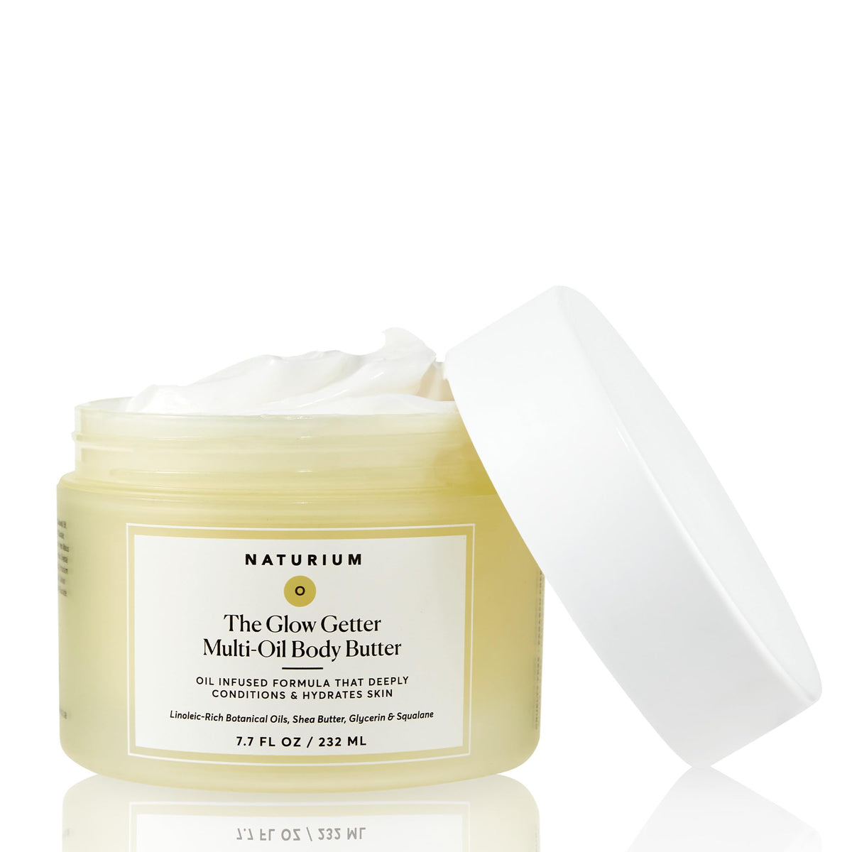 Naturium The Glow Getter Whipped Multi-Oil Body Butter, Firming Cream & Body Moisturizer with Shea Butter, Vanilla & Coconut Scents, 7.7 fl oz