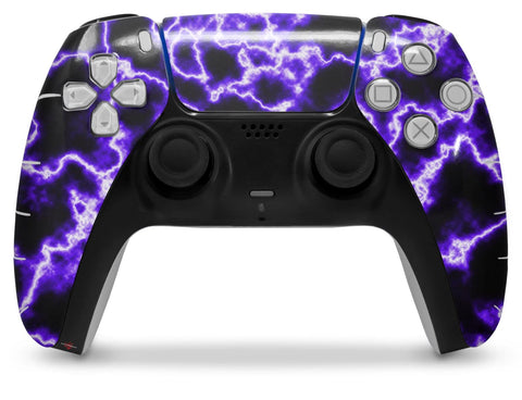 WraptorSkinz Skin Wrap Compatible with Sony PS5 DualSense Controller Electrify Purple (Controller NOT Included)