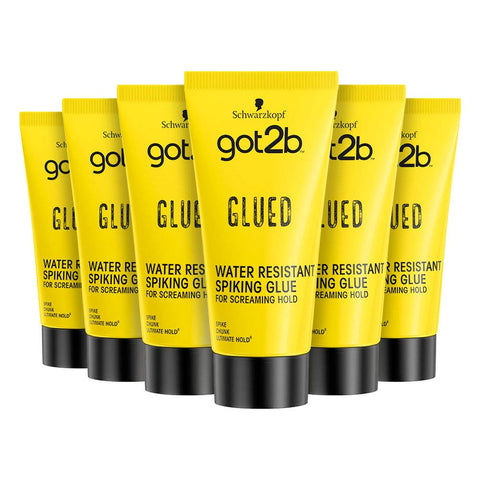 Schwarzkopf got2b Glued Spiking Glue Hair Gel, Water Resistant, Strong Hold for Up to 72 Hours, 150 ml - Pack of 6