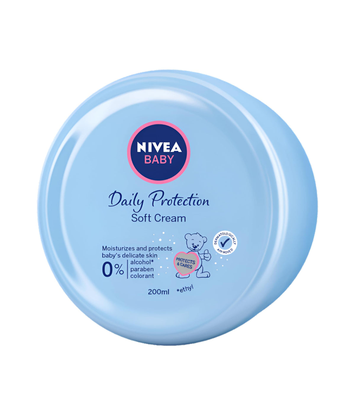 Nivea Baby Soft Cream 200 ml (Pack of 3) Daily Protection 0% Alcohol, Parabens and Colourant Free Hypoallergenic Clinically Tested Skin-friendly 24 Hours of Hydration