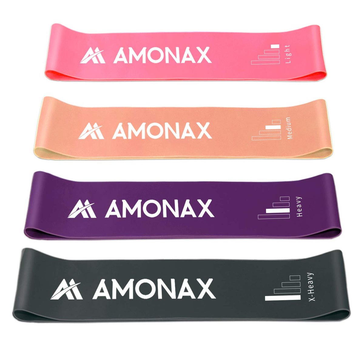 Amonax Resistance Bands Set for Women and Men, Exercise Fitness Home Gym Bands for Legs and Glutes and Arms. Yoga, Pilates Resistant Band Mini Loop Bands, Therapy Stretch Band