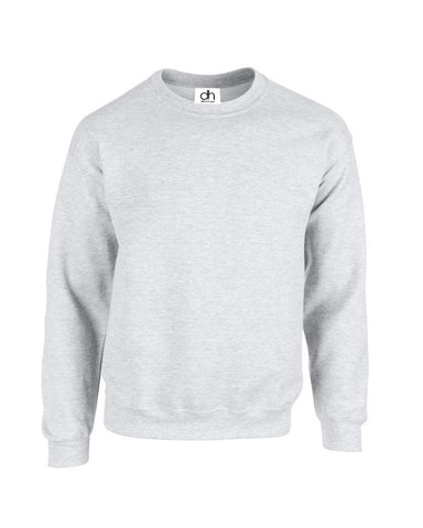 D&H CLOTHING UK Premium Sweatshirts Plain Workwear Casual Crewneck Jumper Sweater Sports Leisure Fleece Grey