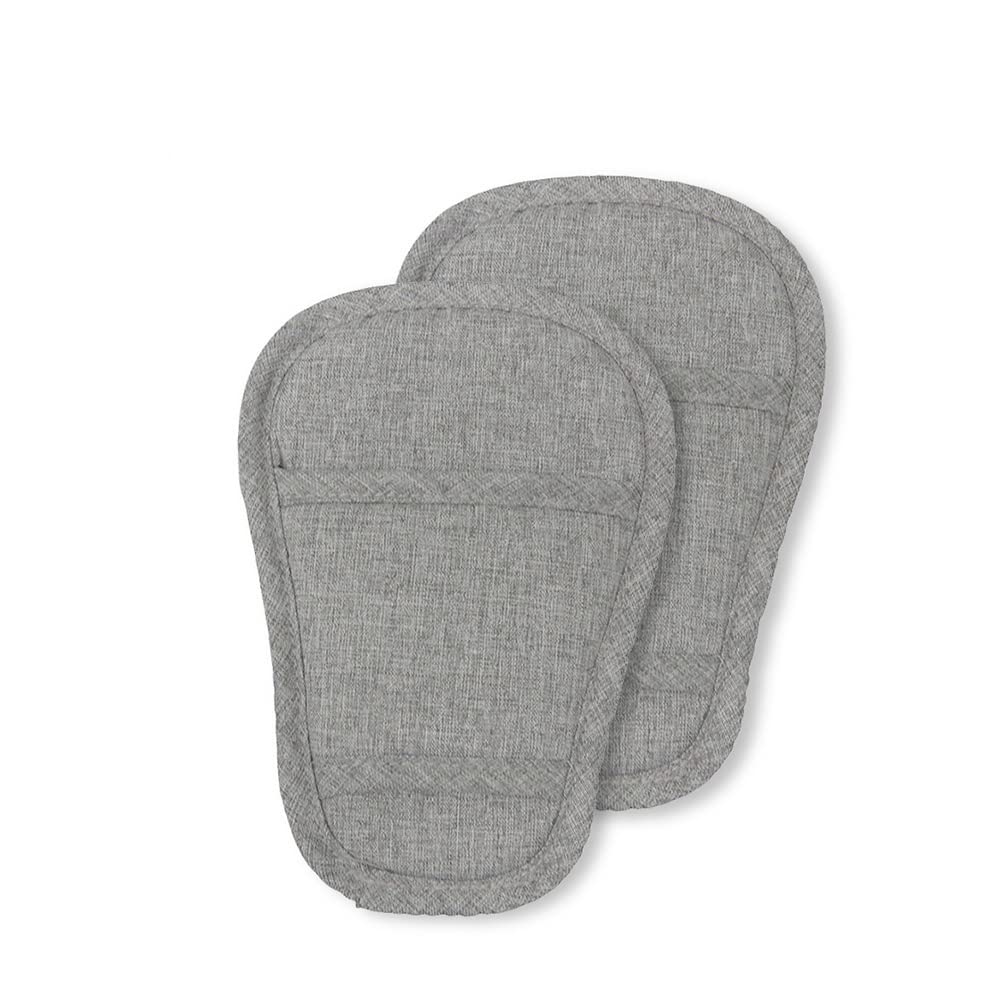 SeedFuture Stroller Crotch Cover Baby Car Seat Strap Cover 2 Pcs of Grey, Universal Soft Seatbelt Crotch Cushion Pads for Newborn Infants Kids Child, Baby Seat Strap Covers