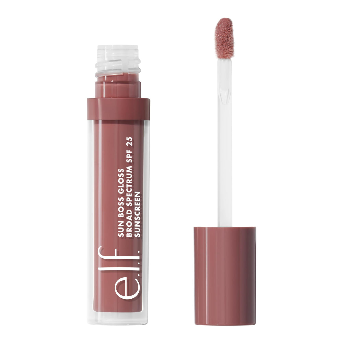 e.l.f. Sun Boss Gloss SPF 25, Pigmented Lip Gloss For A High-Shine Finish, Moisturizing & Conditioning Formula, Vegan & Cruelty-Free, It's Your Mauve