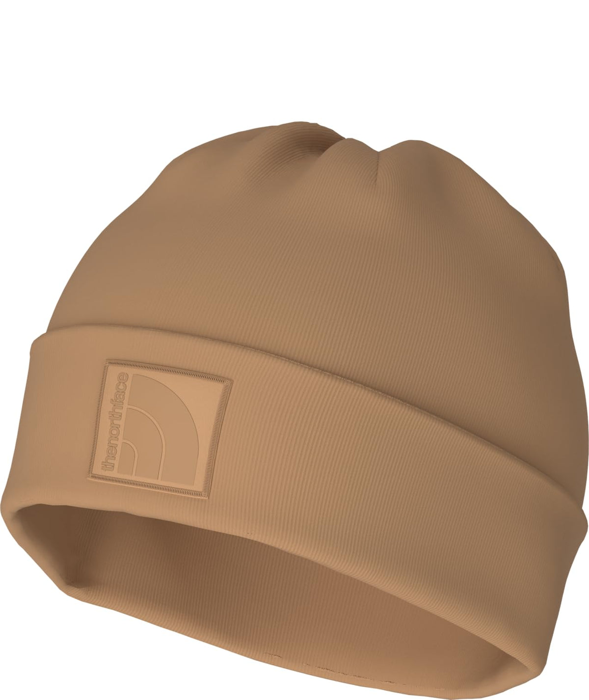 THE NORTH FACE Dock Worker Recycled Beanie, One Size, Almond Butter/Garment Dye Logo