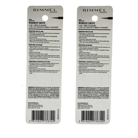 Rimmel Pack of 2 London Wonder Swipe 2-in-1 Liner to Shadow, Front Stage 013