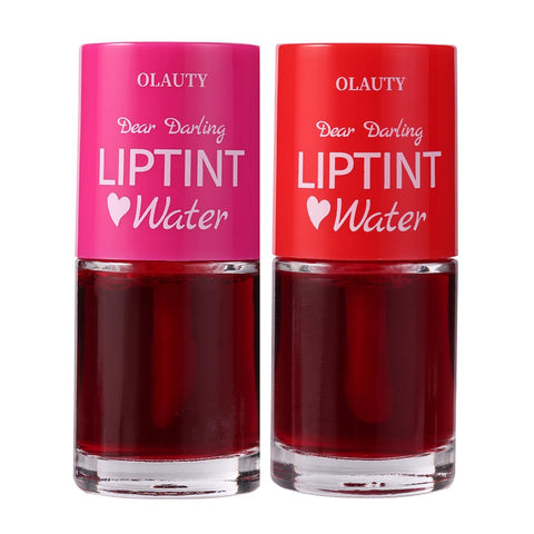 Water Lip Tint Strawberry/Cherry,korean Lip Tint Stain Natural Moisturizing& Non-sticky,Lip/Eye/Cheek 3 in 1 Lip Gloss?Smudge-proof & Lightweight,Vivid Color