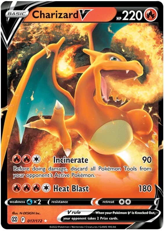 Charizard V - 017/172 - Ultra Rare - Sword & Shield: Brilliant Stars