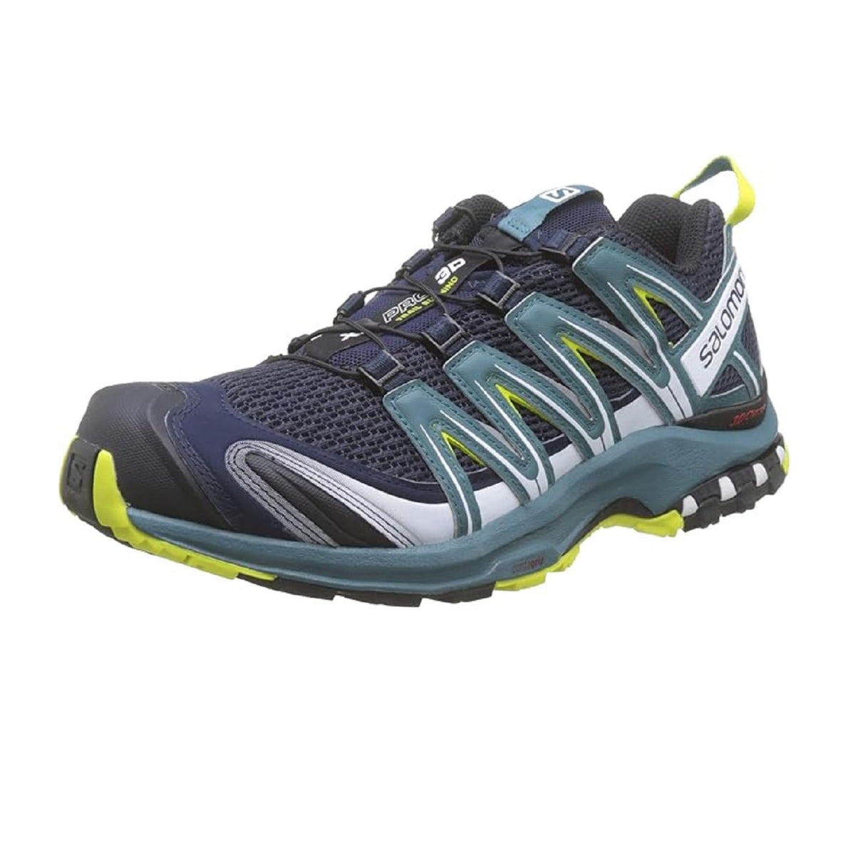 Salomon Men's XA PRO 3D Trail Running Shoes for Men, Navy Blazer / Hydro / Evening Primrose, 8.5