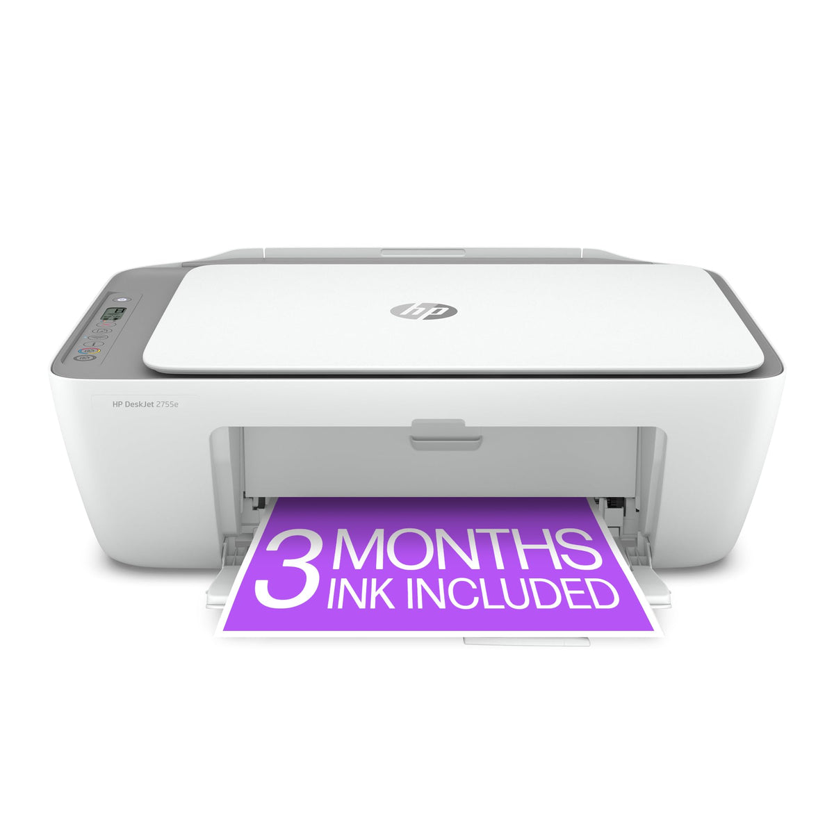 HP DeskJet 2755e Wireless Color inkjet-printer, Print, scan, copy, Easy setup, Mobile printing, Best-for home, Instant Ink with HP+,white