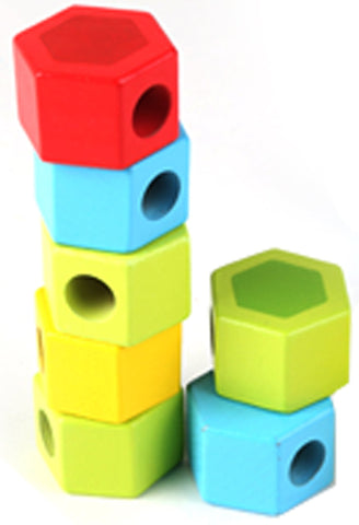 Hape Counting Stacker Toddler Wooden Stacking Block Set