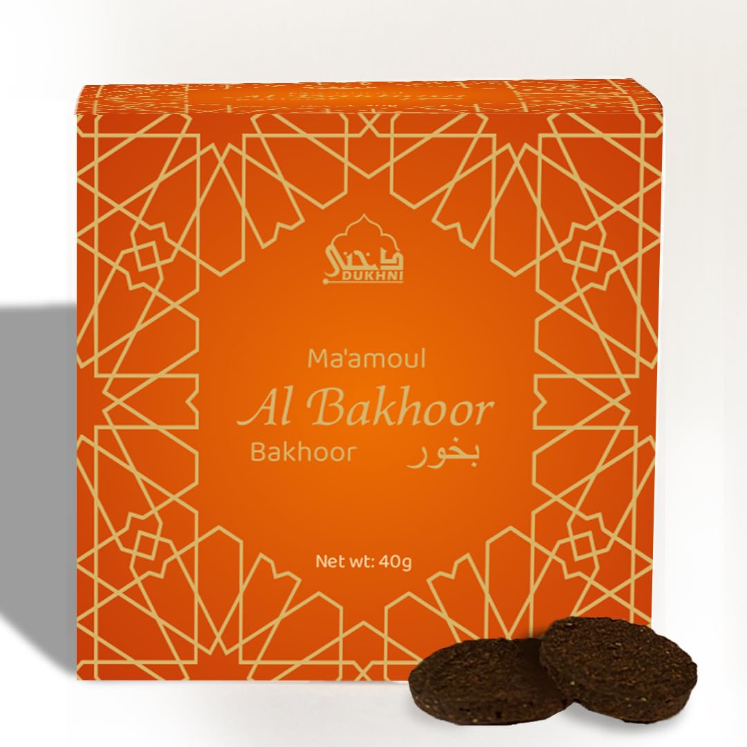 Maamoul Al Bakhoor by Dukhni | 40 grams Arabic Oud Bakhoor Incense | Sweet Floral Oudh Blend | Luxurious Bakhour for Prayer Time, To Relax & Meditate | Handmade Islamic Gifts for men & women