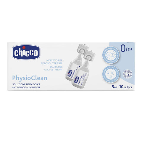 chicco Salt Solution"Physio Clean", 5 ml, Pack of 10 Multicoloured