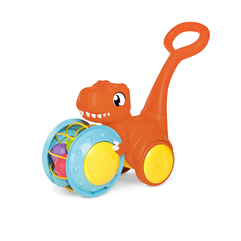 Toomies E73254 Tomy Pic & Push T. Rex, Children, Jurassic World, Educational Push & Go Vehicle, Colourful Dinosaur Toy for Baby Boys & Girls Aged 12 Months +, Multicoloured