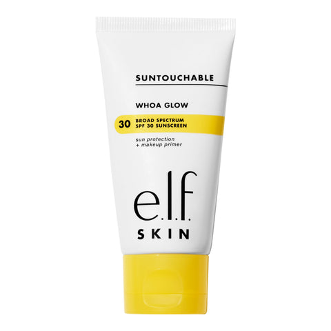 e.l.f. SKIN Suntouchable Whoa Glow SPF 30, Sunscreen & Makeup Primer For A Glowy Finish, Made With Hyaluronic Acid, Vegan & Cruelty-Free, Packaging May Vary, Sunlight