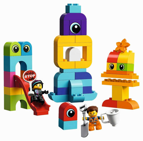 LEGO DUPLO THE LEGO MOVIE 2 Emmet and LucyÃ¢â‚¬â„¢s Visitors from the DUPLO Planet 10895 Building Bricks, 2019 (53 Pieces)