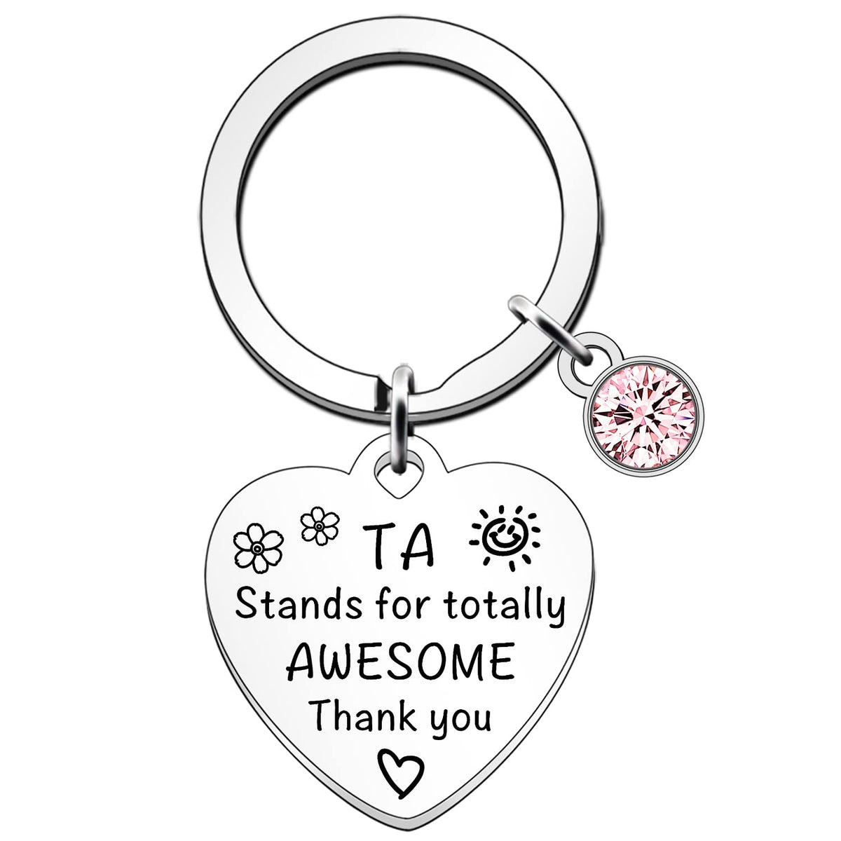 SDOFY TA Teaching Assistant Gift Thank You Teaching Assistant Gifts End Of Year Gifts for Teacher Keyring