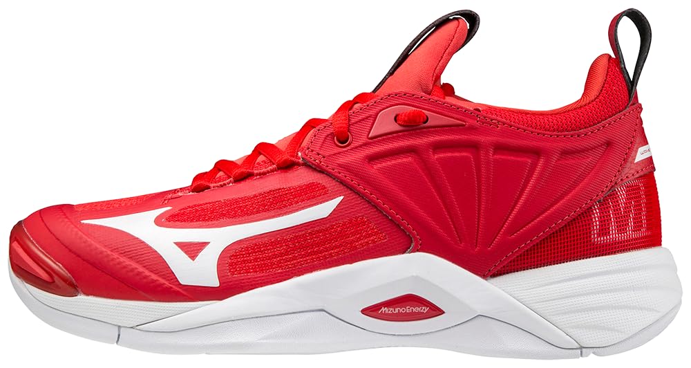 Mizuno Women's Wave Momentum Volleyball Shoe, Red/White, 12