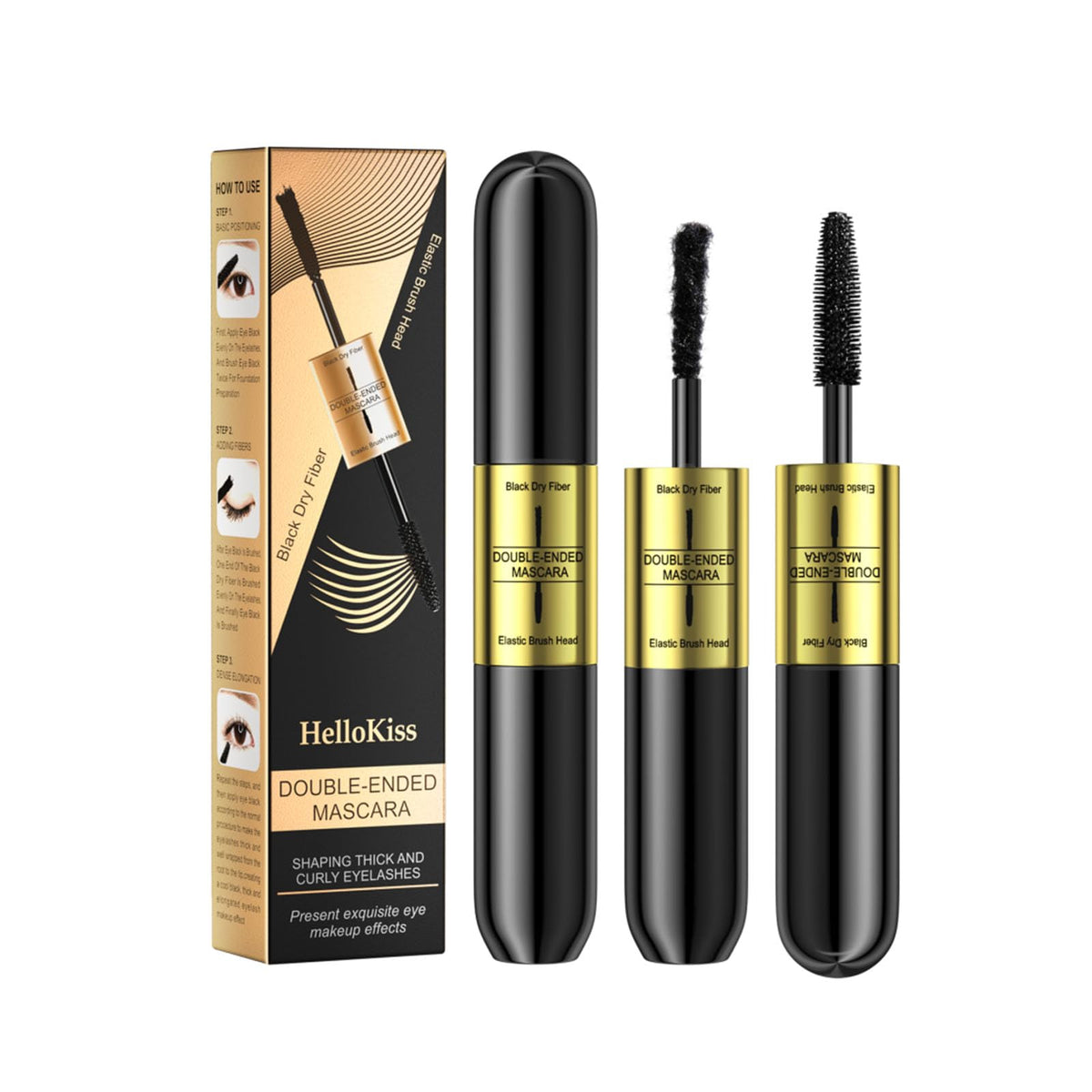 Hellokiss Double-Headed 2 in 1 Mascara Black Volume and Length