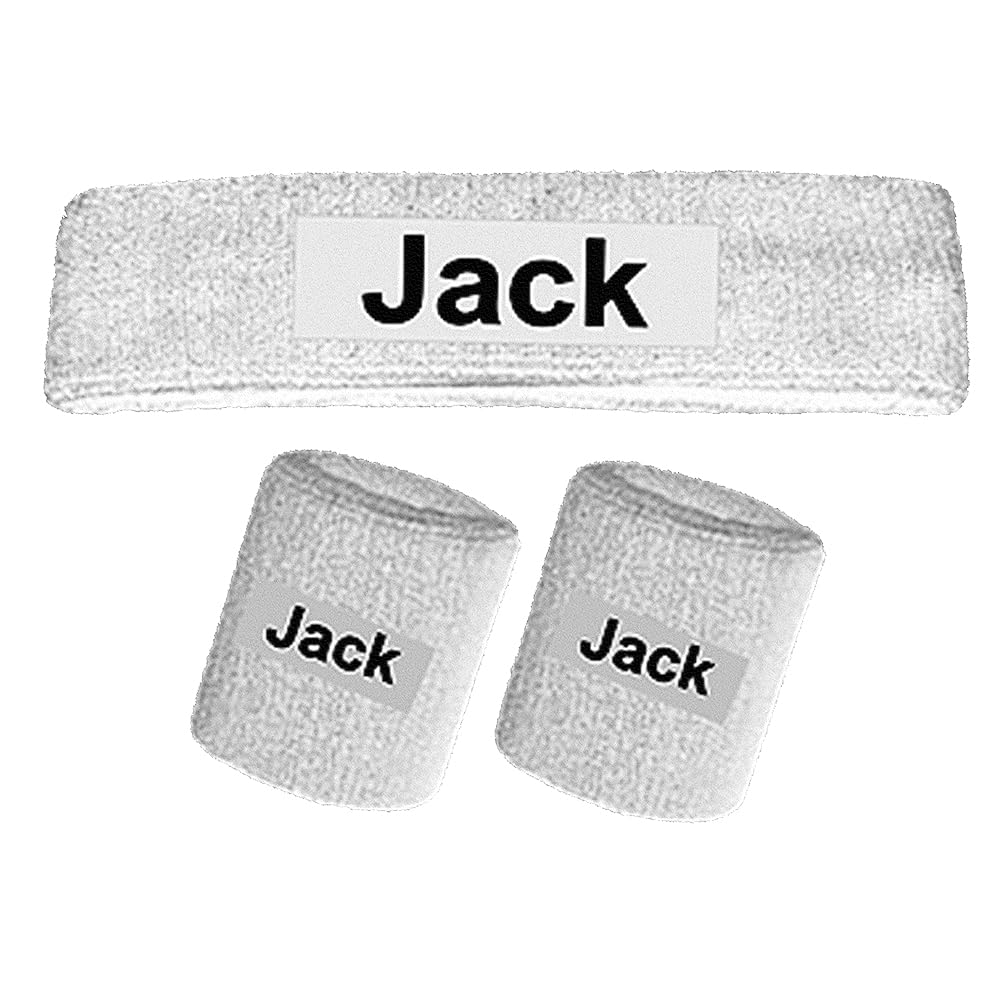 Personalised Sports Wristband Sweatbands and Headband Tennis Squash Badminton GYM Wristband_white