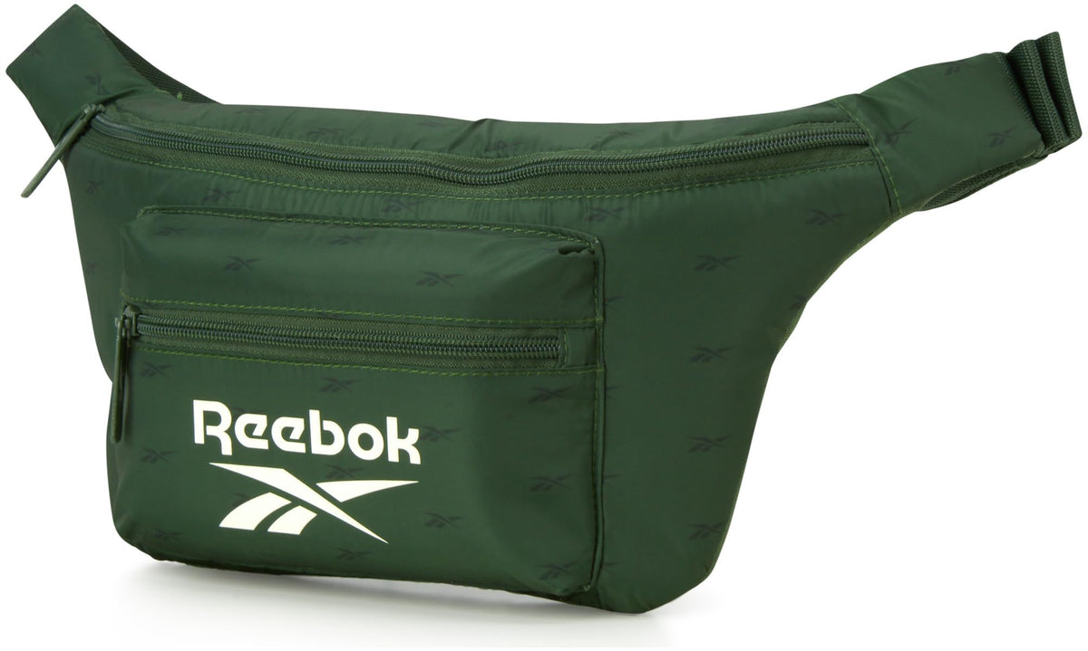 Reebok Waist Belt Fanny Pack - Stylish Fashion Cross Body and Waist Belt Bags - Lightweight Crossbody Bags for Women and Men, Varsity Green Reebok Logo