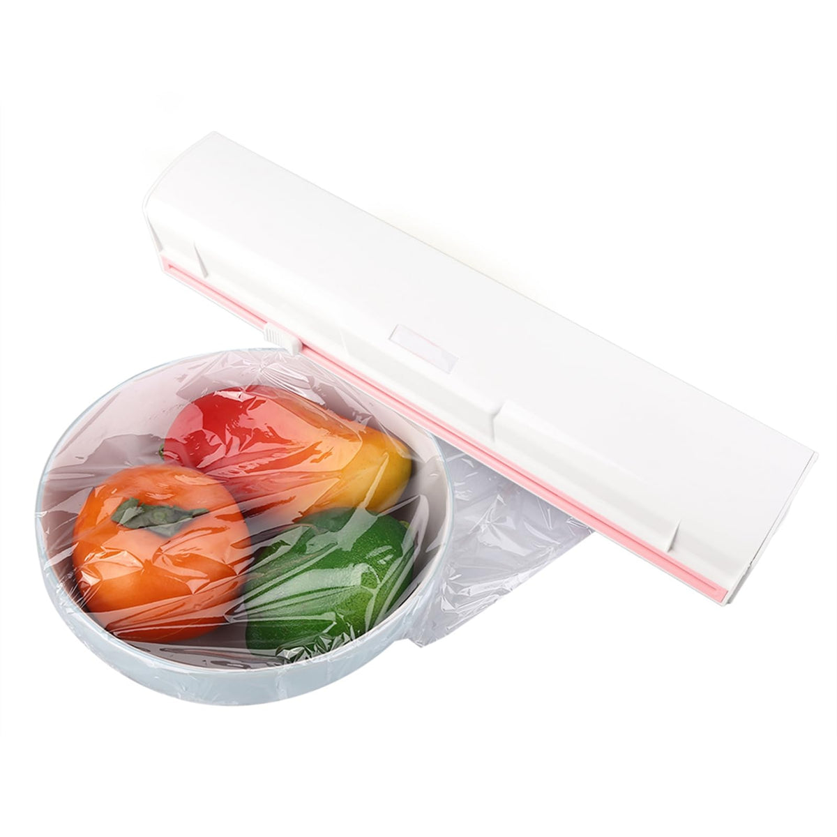 Cling Film Cutter, Professional Transparent Food Wrap Dispenser Refillable Film Dispenser Wrap Cutter Foil and Cling Film Cutter Storage with Slide Cutter Home Kitchen Tool