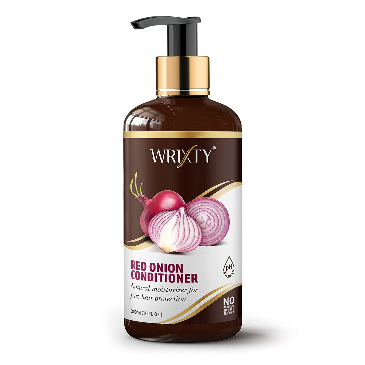 Wrixty Red Onion Nourishing Conditioner for Hair Growth & Hair Fall Control - 300ml | Paraben Free & Sulphate Free | Natural Moisturizer for Frizz Hair Protection