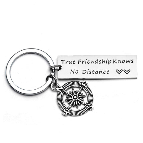 YEEQIN Friends Leaving Gifts Going Away Keychain Long Distance Friendship Best Friend Gift Goodbye Gift Farewell Gift for Friend (Style - True Friendship)