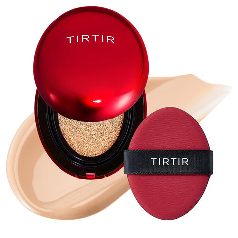 TIRTIR Mask Fit Red Cushion Foundation | Full coverage, Weighless, Skin fit, Satin Glow Finish, Korean cushion foundation (Pack of 1)