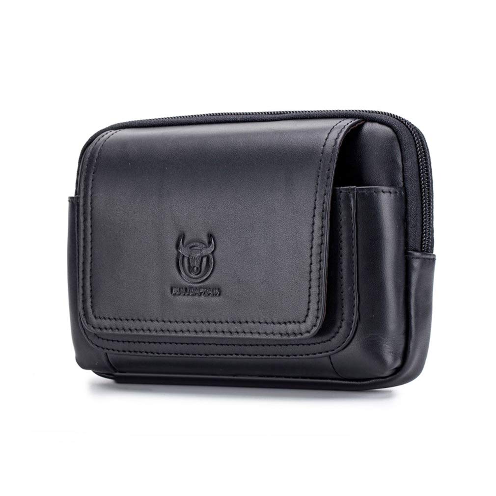 Leather Phone Belt Bag Horizontal Holster Pouch for Men Multi-purpose Loop Flip Coin Purse Case Cell Phone Waist Pack Pouch Case