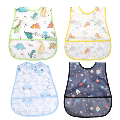 norinori Baby bibs Waterproof Bib - Feeding bib, Adjustable Washable, Soft ForToddler Infant Kids, 0-36 Months