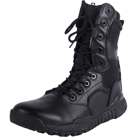 QAXZESA Men's Army Boots Ultralight Breathable Military Outdoor Desert Tactical Boots Combat Boots Security Police Shoes,Black-37