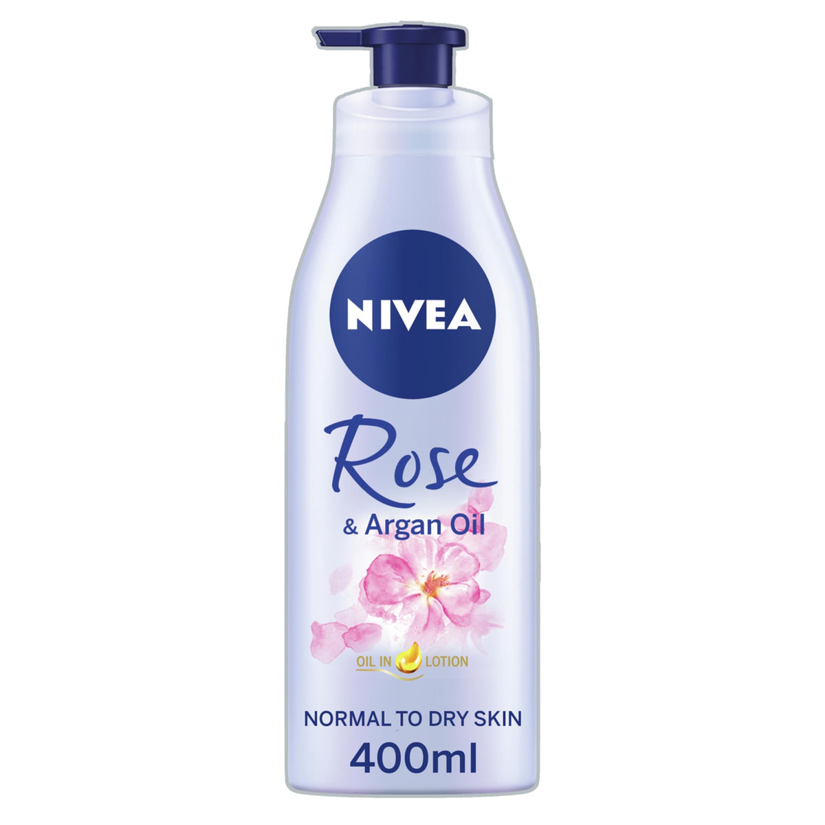 NIVEA Oil In Lotion Rose & Argan Oil (400ml, Pack of 6), Replenishing Body Lotion with Rose & Argan Oil, Intensive Moisturising Cream with Hydrating Formula