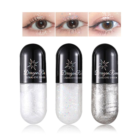 CAHIUYOA 3PCS Liquid Glitter Eyeshadow Eyeliner Set,Sparkly Eyeshadow Eyeliner Metallic High Pigmented Glitter Eye Shadow Stick Shiny Liquid Shadow Eye Glitter Makeup - Set A