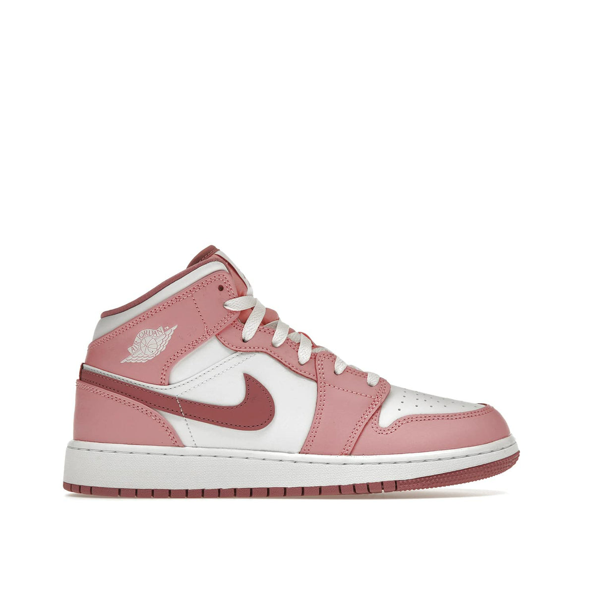 Nike Jordan Youth Air 1 Mid (GS) Coral Chalk/Desert Berry-Whitek DQ8423-616 6.5Y, 6.5 Big Kid