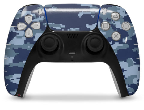 WraptorSkinz Skin Wrap Compatible with Sony PS5 DualSense Controller WraptorCamo Digital Camo Navy (Controller NOT Included)