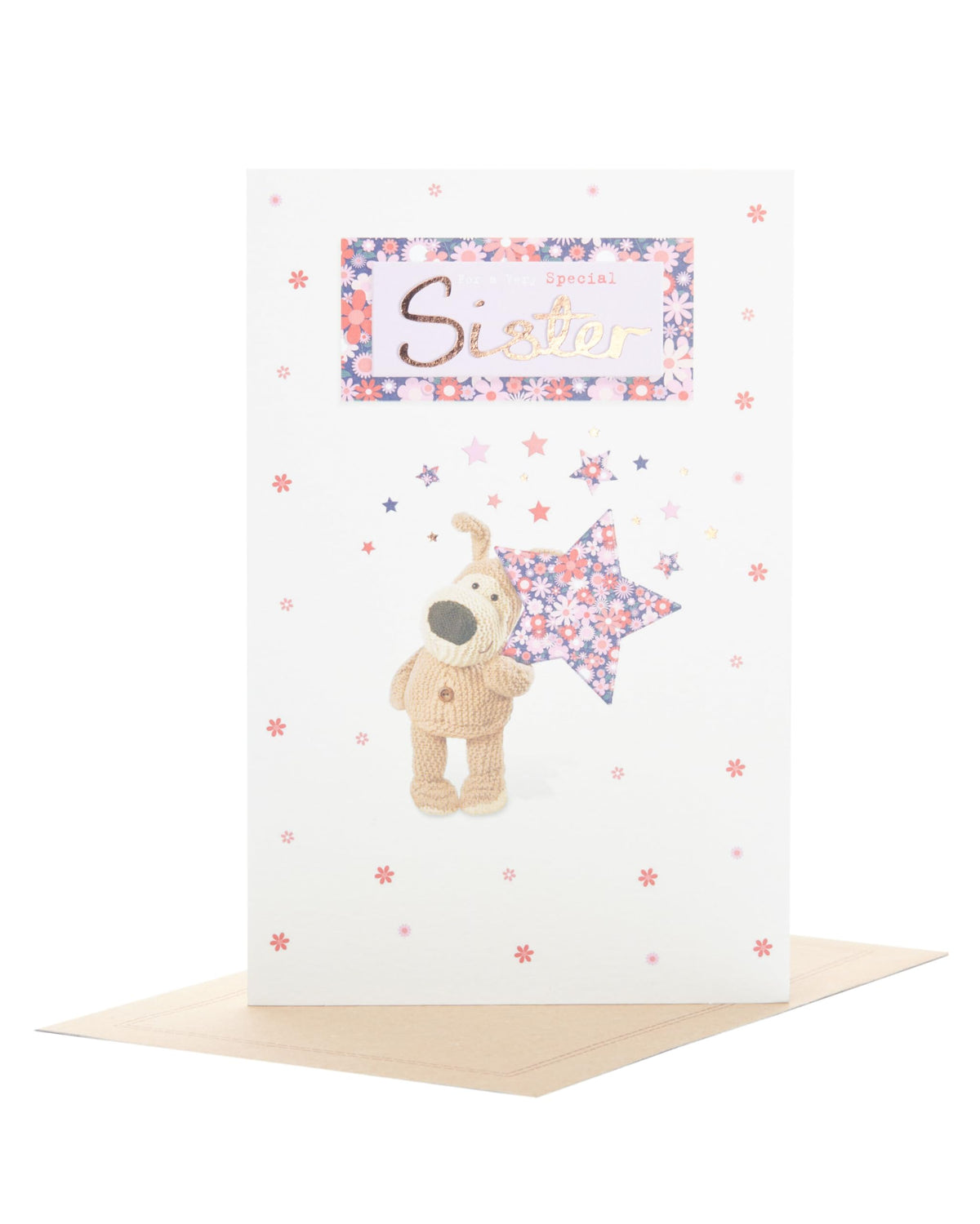 Boofle Birthday Card For Sister With Envelope - Lovely Design Holding A Big Star, Multi, 737947-0-1,137mm x 210mm