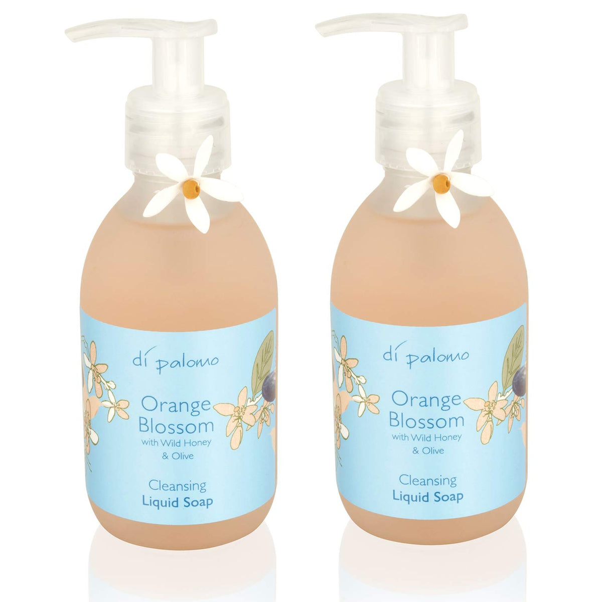 Di Palomo Orange Blossom & Honey Liquid Soap Multipack 2 X 240ml. Moisturising Hand Wash, Hand Soap Dispenser. Skin Care Antibacterial Soap. Handwash Liquid Soap. Liquid Soap Gifts.